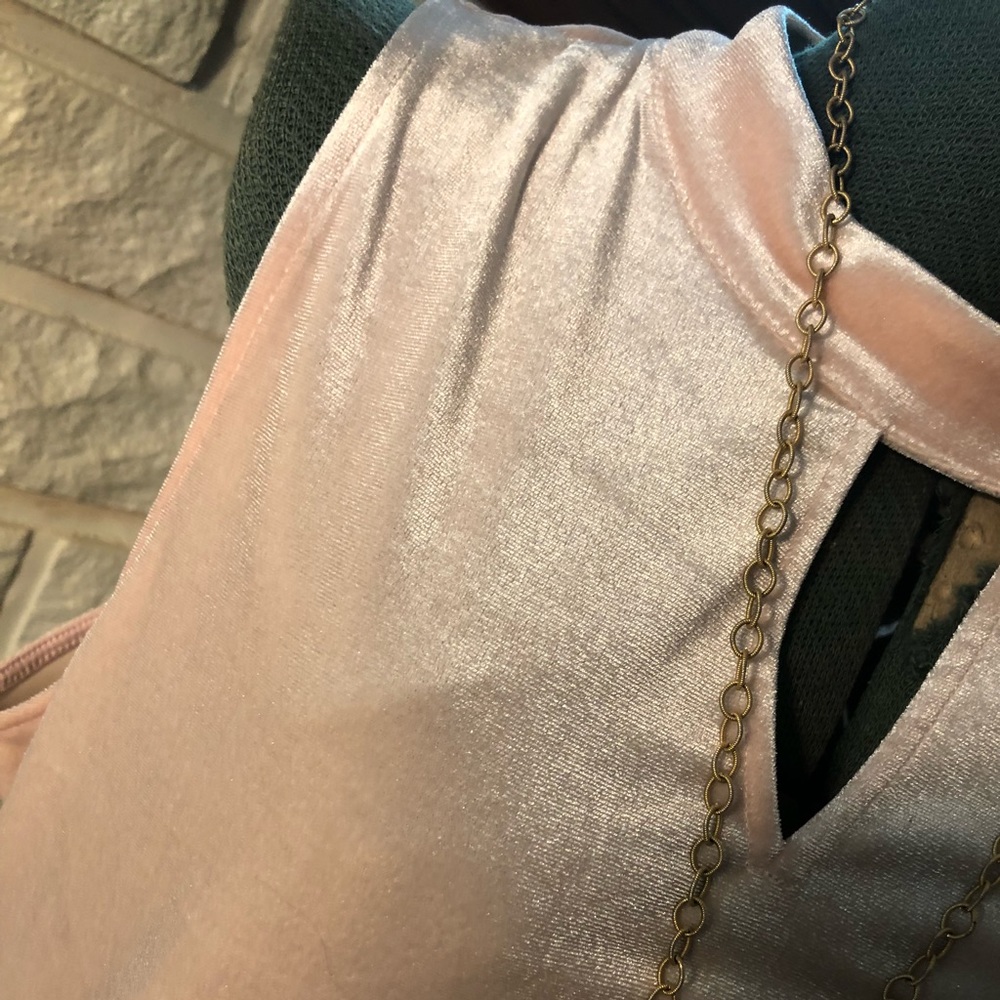 Light Pink Velvet Dress